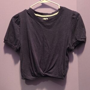 Navy Blue Cropped Top